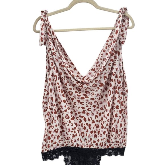 Intimately Free People Womens Large Bodysuit Bare It All Animal Print Lace Top - Picture 6 of 12